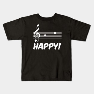 Be Happy! Music Notation Kids T-Shirt